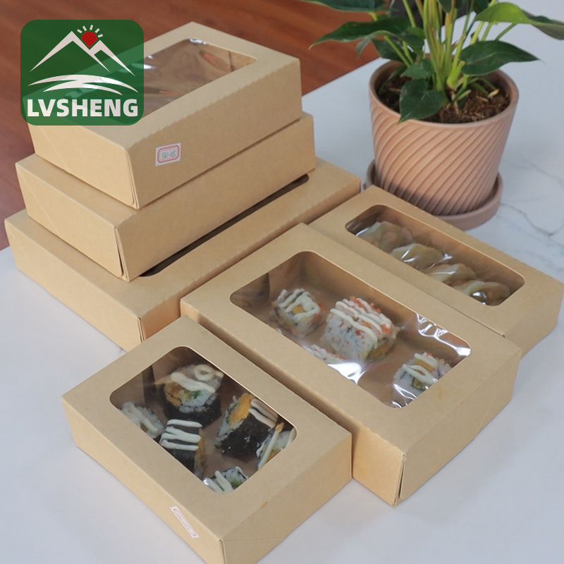 Nya produkter från Xiamen Lvsheng Factory -Sushi Togo Box med tydligt fönster
